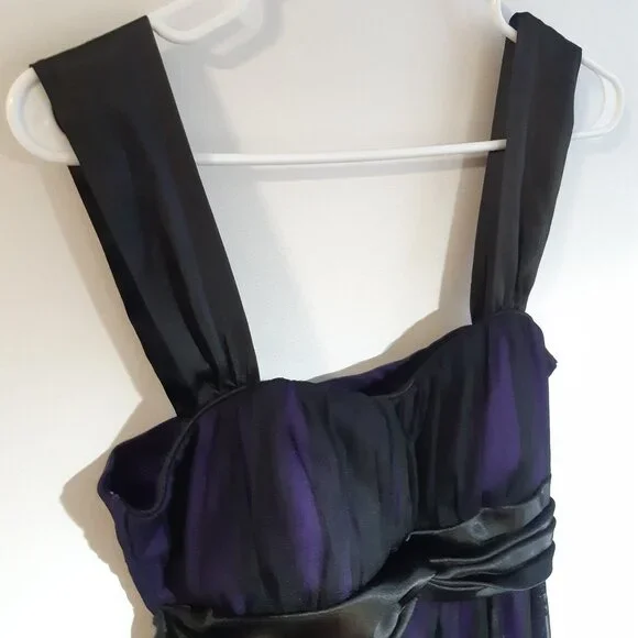 Candy Couture Purple & Black Sequin Cocktail Dress Size Medium - Picture 6 of 10